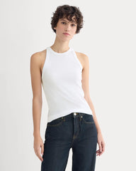 Luxe Rib Racerback Tank | White