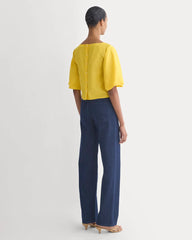 Bubble-Sleeve Top | Passion Fruit