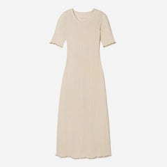 The Open Back Rib Dress | Parchment