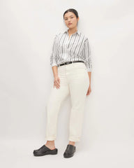 The Must-Have Shirt in Silky Cotton | Bone / Black