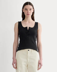 The Selfie Henley Tank | Black