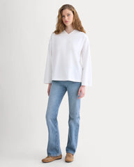 Retro V-Neck Jersey | White