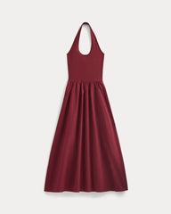Halter Dress in Ultrasoft Cotton | Pomegranate