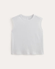 The Muscle Tee in Cotton Linen | White