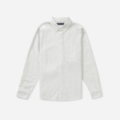 The Standard Fit Japanese Oxford Shirt | Uniform | White / Black Stripe | Tall