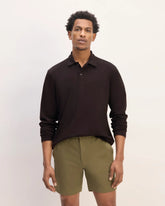 The Premium Weight Long-Sleeve Polo | Black