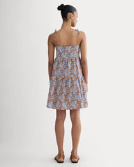The Gauze Mini Tiered Dress | Soft Cobalt Floral