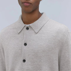 The Merino-Blend Sweater Polo | Heathered Grey