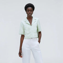 The Oxford Popover | Apricot Tan / Spray