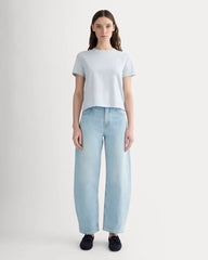 The Box-Cut Tee in Essential Cotton | Air Blue | No Pocket
