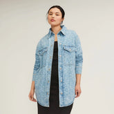 The Denim Overshirt | Light Painterly Strokes