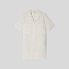The Linen Workwear Dress | Black / Canvas Tan