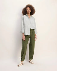 The Everlane x Marques' Almeida Patchwork Relaxed Shirt | Grey Stripe Patchwork