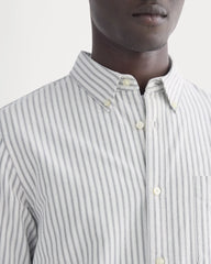 The Slim Oxford Shirt | Bone/Navy | Tall