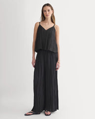 Crinkle Trapeze Tank | Black