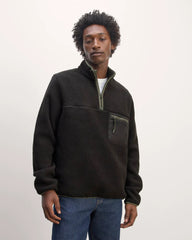The Teddy Quarter-Zip Fleece | Black