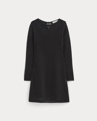 The Lace Knit Mini Dress | Black