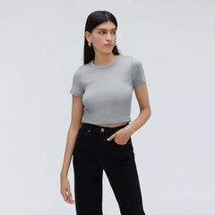 The ’90s Rib Tee | Sky