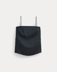 Thin Strap Cami in Silk Charmeuse | Navy