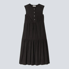 The Tiered Midi Dress | Black