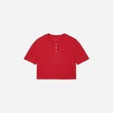 The Vintage Henley Hemp Tee | Goji Berry