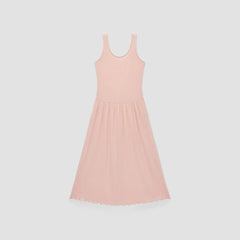 The Rib Soft Knit Scoop-Neck Dress | Petal Pink