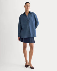 The Boyfriend Shirt in Ultrasoft Cotton | Deep Lazuli Blue