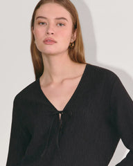 The Crinkle Long-Sleeve | Black