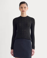The Pointelle Crew in Ultrasoft Merino | Black