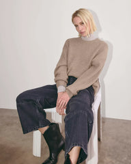 The Cocoon Crew in Wool Cashmere | Oatmeal