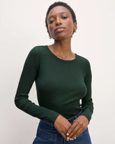 The Luxe Rib Long-Sleeve Crew | Scarab