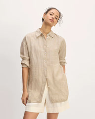 The Boyfriend Shirt in Linen | Cornstalk Chambray