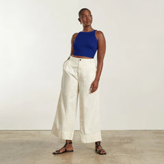 The Pima Micro-Rib Short Tank | Cobalt
