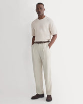 Soyeux Linen Pleated Trouser | Peyote