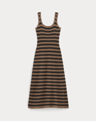 The Crochet Knit Tank Dress | Mocha / Black