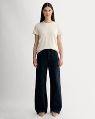 The Slim Crew in Essential Cotton | Heathered Oat