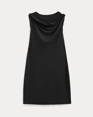 Cowl Neck Mini Dress | Black