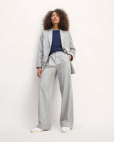 The Draper Pleated Pant in Buttersmooth | Heather Steel | 32" Inseam