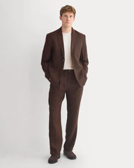 Soyeux Linen Linen Blazer | Dark Brown