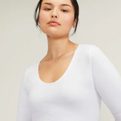 The Supima® Form Ballet Neck Tee | White