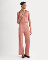 Lounge Rib Hoodie | Ash Rose