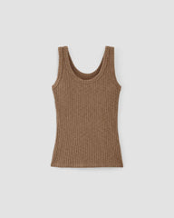The Cozy Rib Tank | Carob Brown