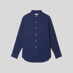 The Washable Silk Relaxed Shirt | Ocean Cavern