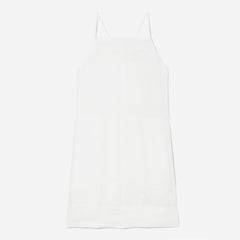 The Linen Apron Dress | White