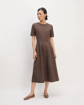 The Dream Short-Sleeve Dress | Earth Brown
