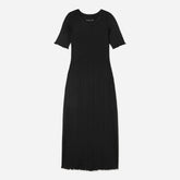 The Open Back Rib Dress | Black