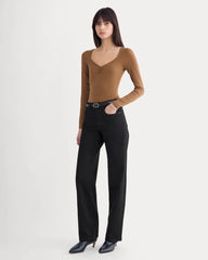 Sweetheart-Neck Top in Butterluxe | Toffee