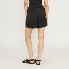 The Satin Pull-On Short | Black