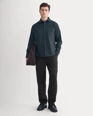Brushed Flannel Shirt | Heathered Navy