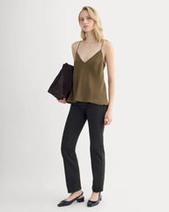 The Tie Back Cami in Washable Silk | Beech